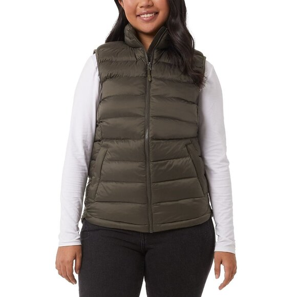32 Degrees Heat Women's Lightweight Packable Vest Size XL Olive Green Warm (NEW) - Picture 2 of 15